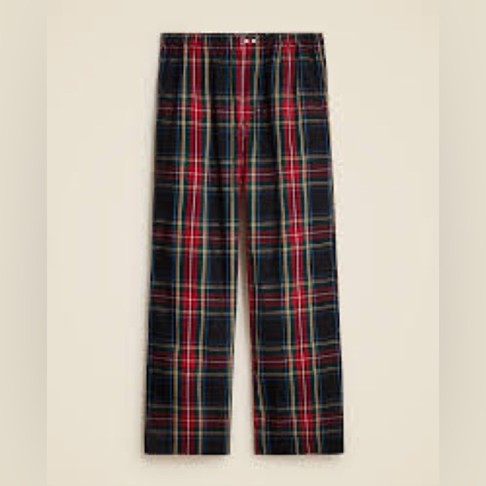 J. Crew Women's Plaid Pajama Pants - Red, Blue, and Green